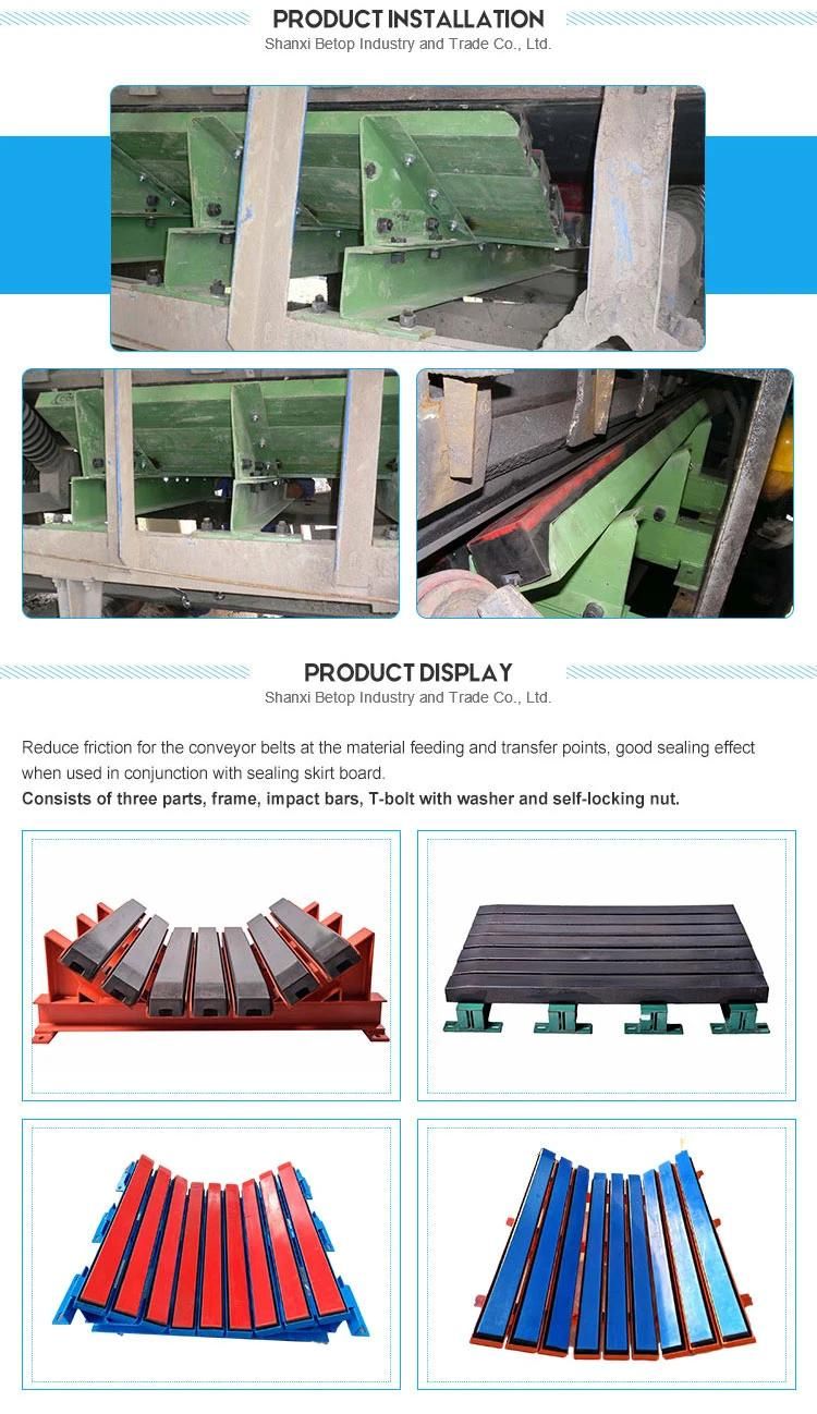 High Quality Conveyor Belt Impact Bed for Coal Mining, Huao Group!