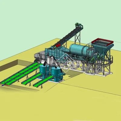 100tph Gold Placer Mining Trommel Wash Plant