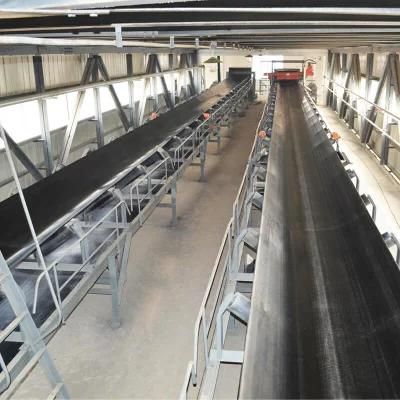Factory Custom B1200 Heavy Duty Mining Ore Belt Conveyor with Feeding Hopper