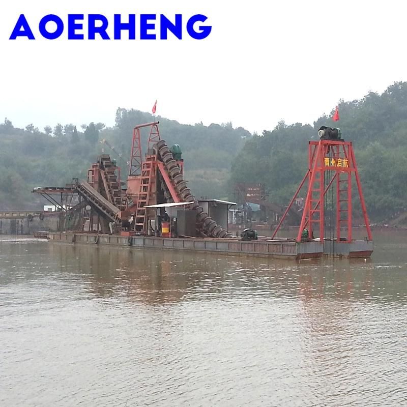 Good Performance Bucket Chain Diamond Mining Dredger for River Gold