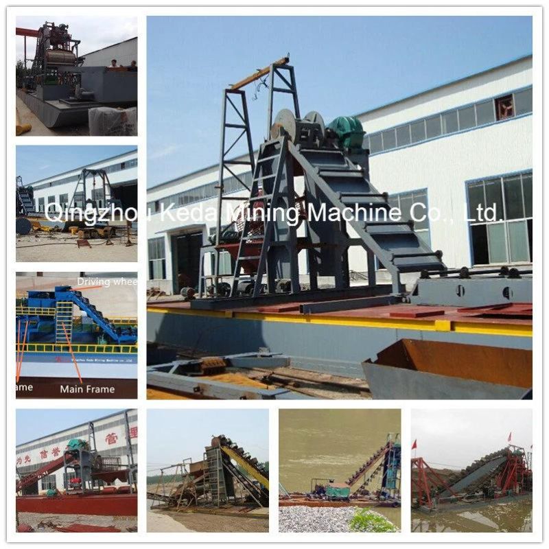 Keda Hyaraulic Gold Bucket Chain Dredge Diamond Gold Mining Machine