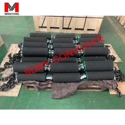 Conveyor Suspended Idler with Rubber Coated Roller