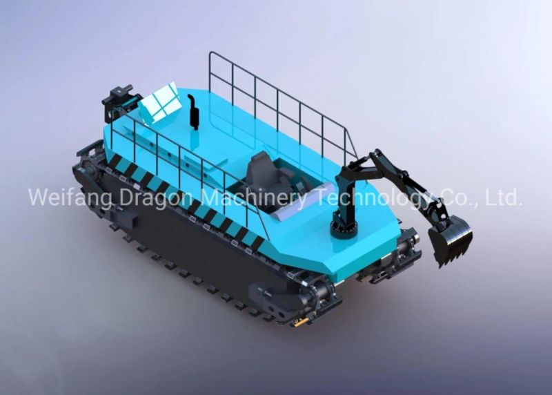 Dragon Amphibious Harvesting Machine for River and Land Weed Cleaning