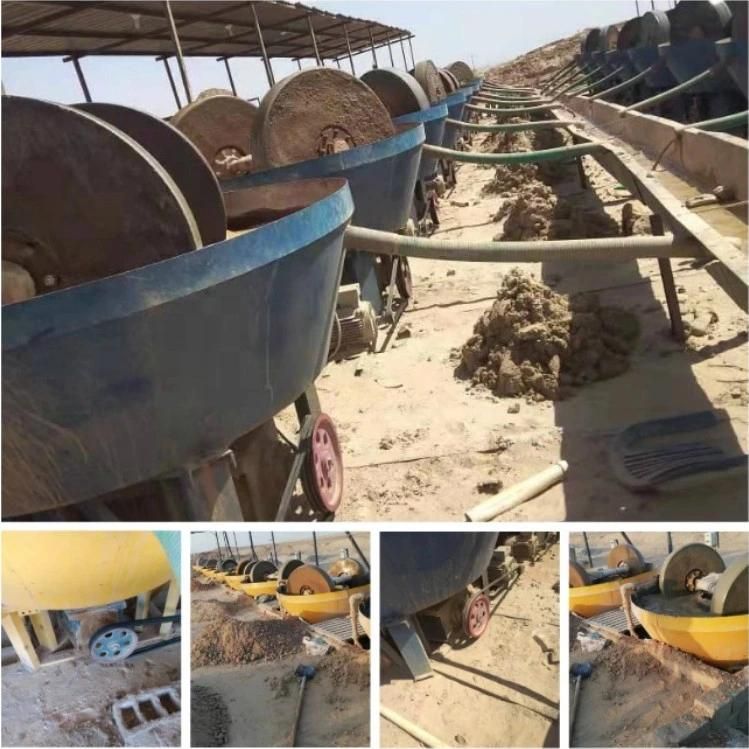 Africa Model 1200b China Gold Mine Wet Pan Mill Price