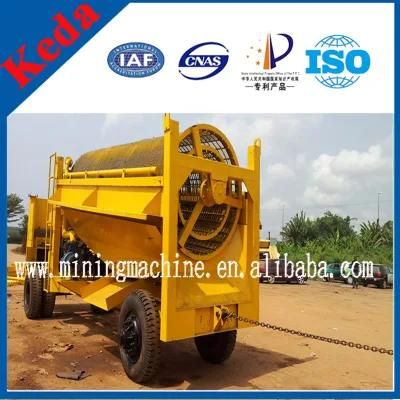 High Efficiency Mobile Gold Washing Trommel with Gold Purify Production Line