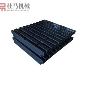 J40 45 Stone Crushing Machine Jaw Crusher Spare Parts Fixed Swing Jaw Plates