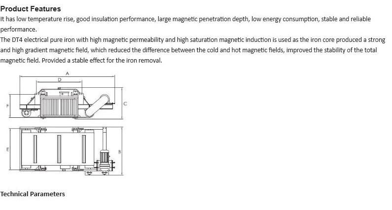 Tramp Iron Removal Anti-Explosion Electromagnetic Separator Under Ground Using Coal Industry