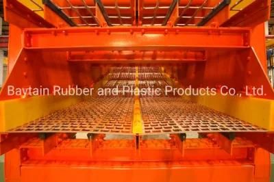 Yellow 30mm Thickness Polyurethane Screen Panel with 5mm Hole Size Vibrating Wire Mesh ...