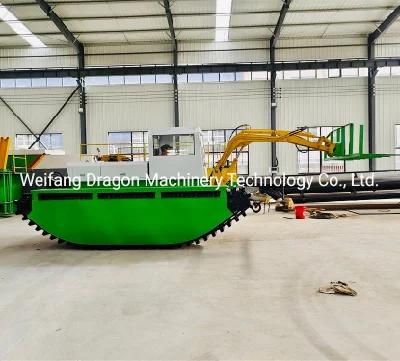 Customized Full Automatic Amphibious Aquatic Weed Harvester