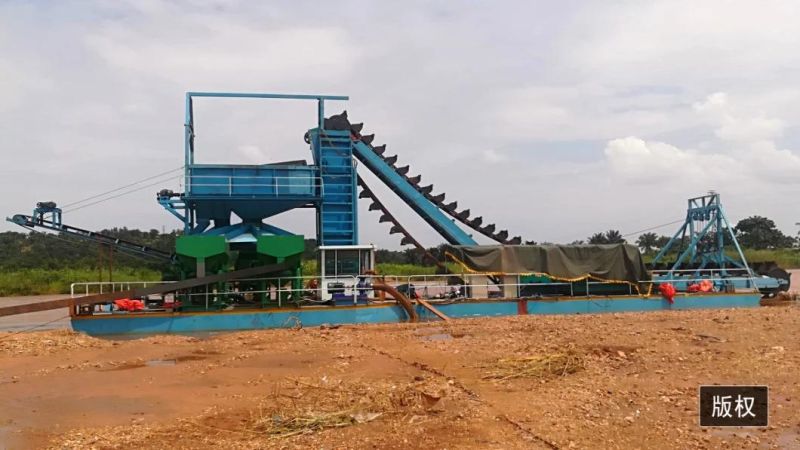 Chinese Mining Equipment Contractor River Chain Bucket Line Dredger Gold Dredger River Sand Gold Mining for Sale