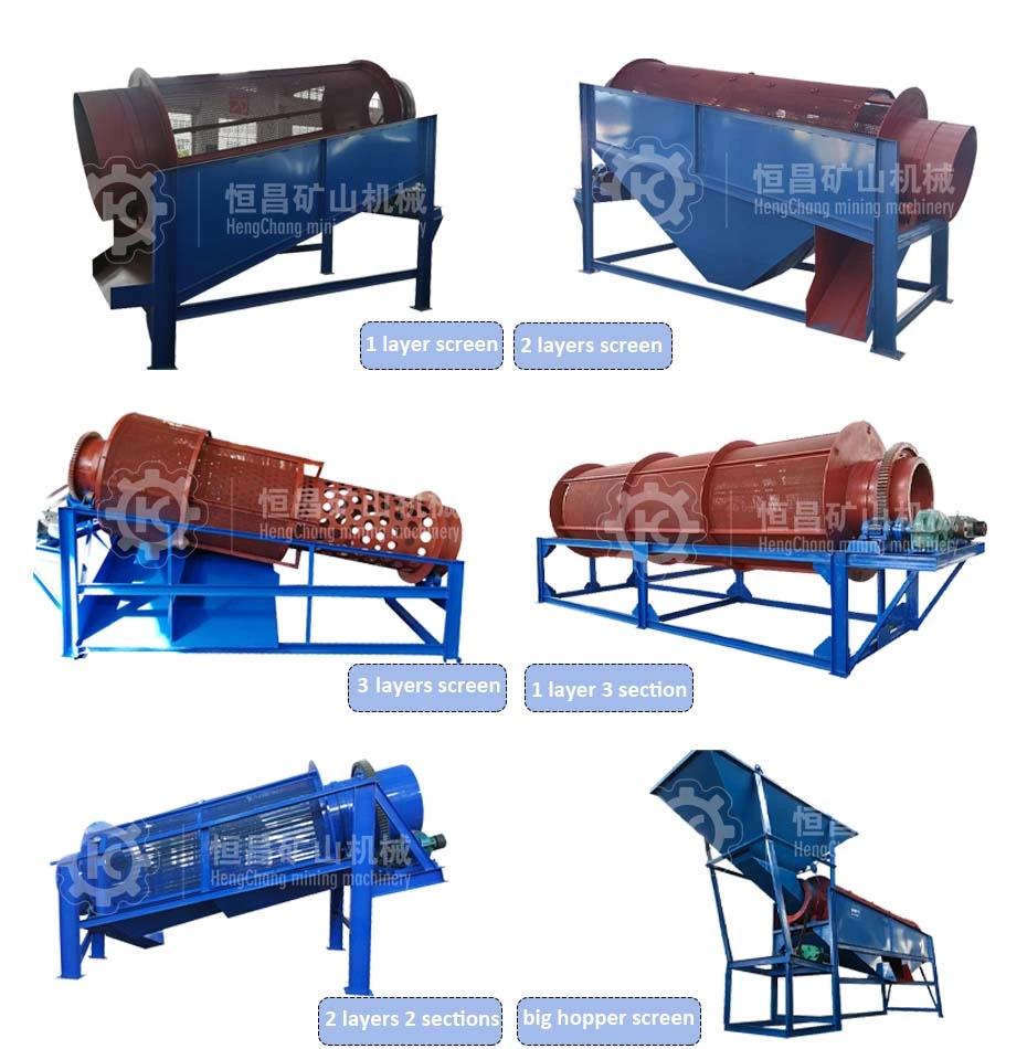 Gold Mining Equipment Alluvial Gold Processing Plants Gold Wash Plant with Trommel Screen and Sluice Box