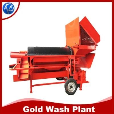 Keda Gold Mining 100tph Mining Equipment Portable Gold Trommel Machine