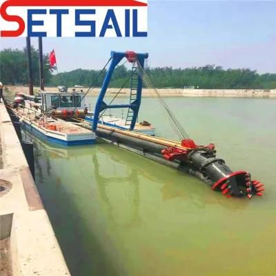 Double Diesel Engine Cutter Suction Sand Dredger with Huydraulic Pump