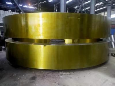 Forging Rotary Parts Plain Riding Ring and Rotary Kiln Tyre with Alloy Steel and Cement ...