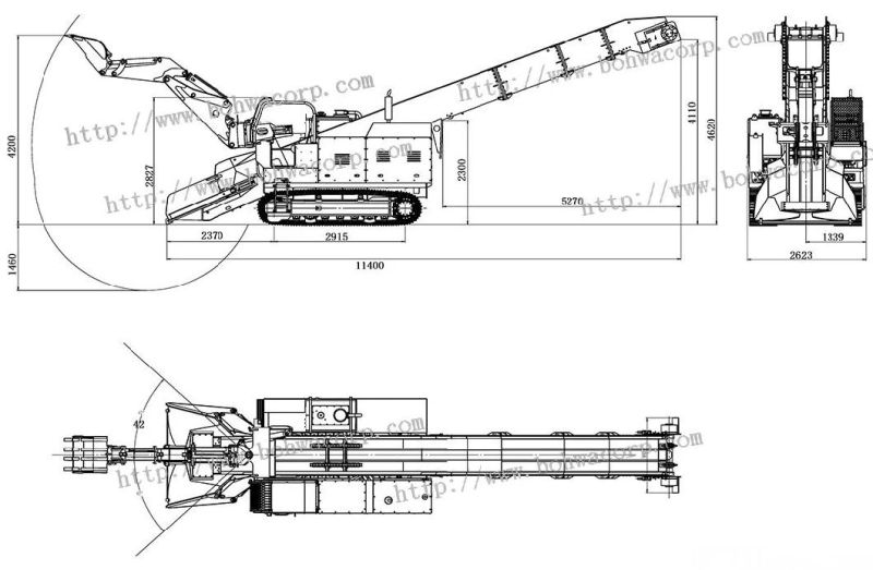 Big Crawler Muck Loader in Scrapper Conveyor Capacity 200m3/H