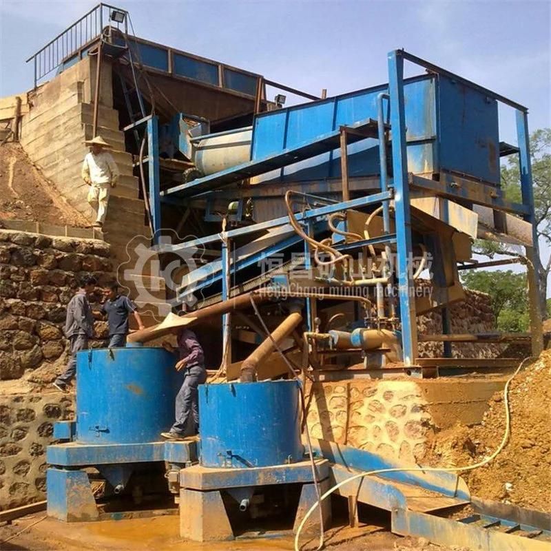 100 Tph Mobile Alluvial Mineral Gold Placer Gold Mining Processing Washing Plant