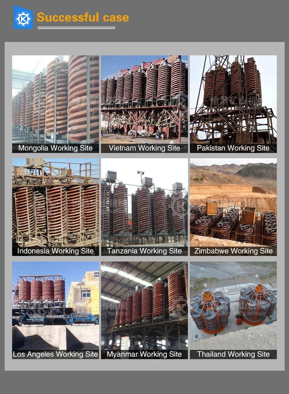 Thailand Bll-1200 1500 Mineral Gold Spiral Separator for Ore Tin Spiral Concentrator