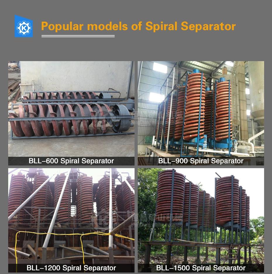 Thailand Bll-1200 1500 Mineral Gold Spiral Separator for Ore Tin Spiral Concentrator