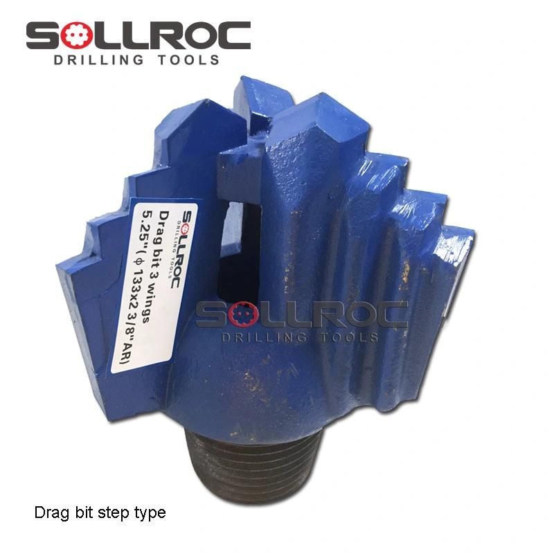 3"-12" Diameter Three Wing Step Drag Bits