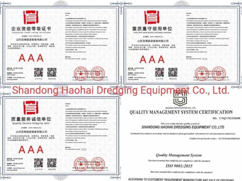 HID Brand Cutter Suction Dredger/Ship/Boat Adopted World-Class Diesel Engine for Sale