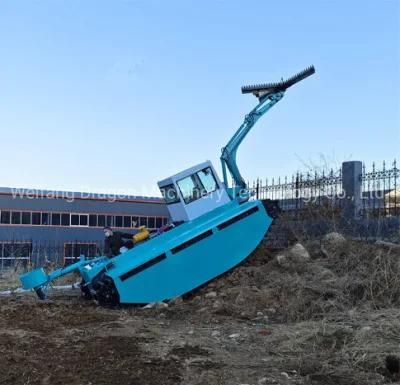 Amphibious Boat Aquatic Weed Harvesting Machine with Track