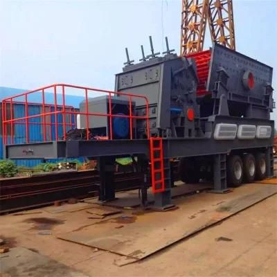 Portable Tyre Stone Crusher Plant, Mobile Crushing Plant, Construction Waste Crushing ...