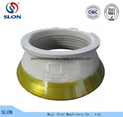 Mangaese Casting Sandvik Svedala Terex Spare Concave Cone Crusher Parts
