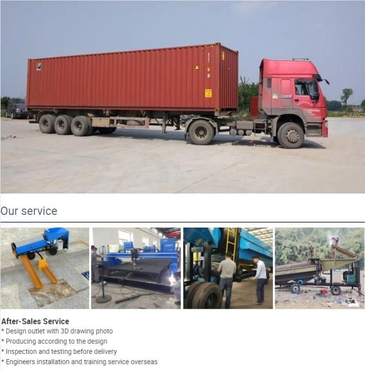 River Gold Sluice Box with Capacity of 50 Tons Per Hour