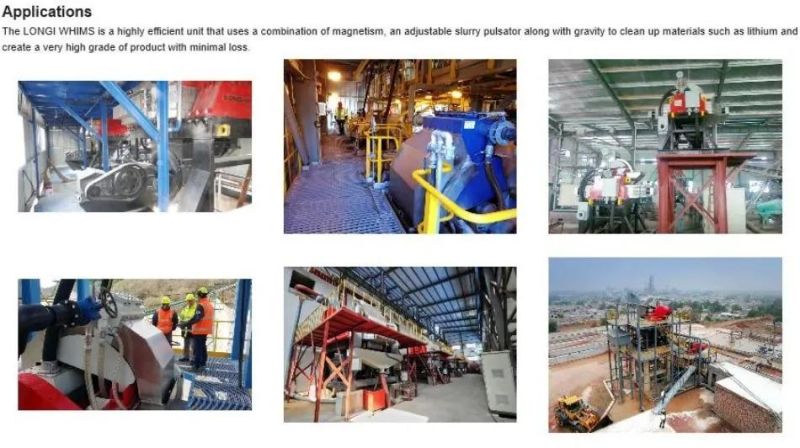 Mining Machine Whims Wet High Intensity Magnetic Separator Purification for Non-Ferrous Material Lithium Feldspar Kaolin