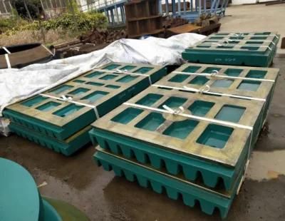 Mn13cr2 Manganese Steel Swing Movable Fixed Jaw Plate Casting for Nordberg C110 Jaw ...