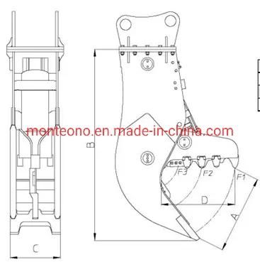 Hydraulic Concrete Crushing Forceps Hydraulic Pulveriser, PC200 PC220