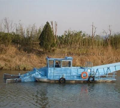 Floating Watergrass Cleaning Boat / Aquatic Weed Harvester