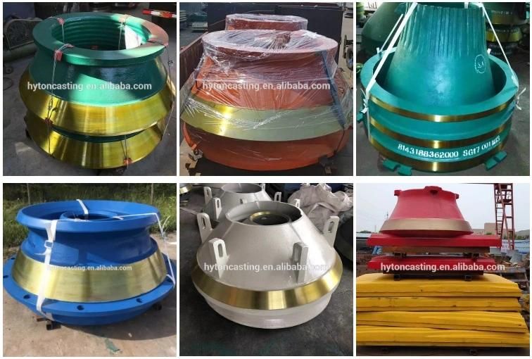 Apply to Nordberg Cone Crusher Wear Spare Parts HP3 Mantle Concave Bowl Liner Mn18cr2