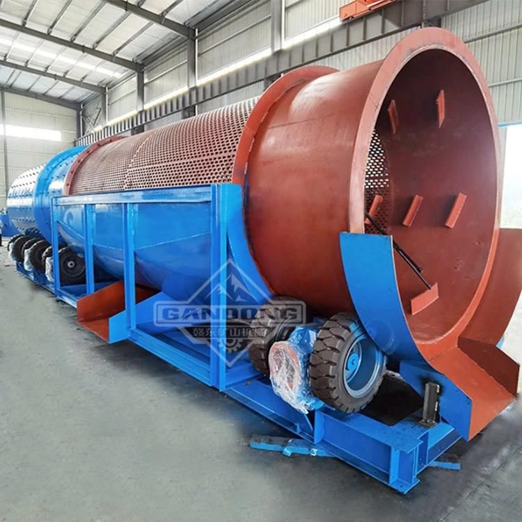 300tph Big Capacity Sticky Clay Gold Manganese Ore Rotary Drum Scrubber Washing Plant