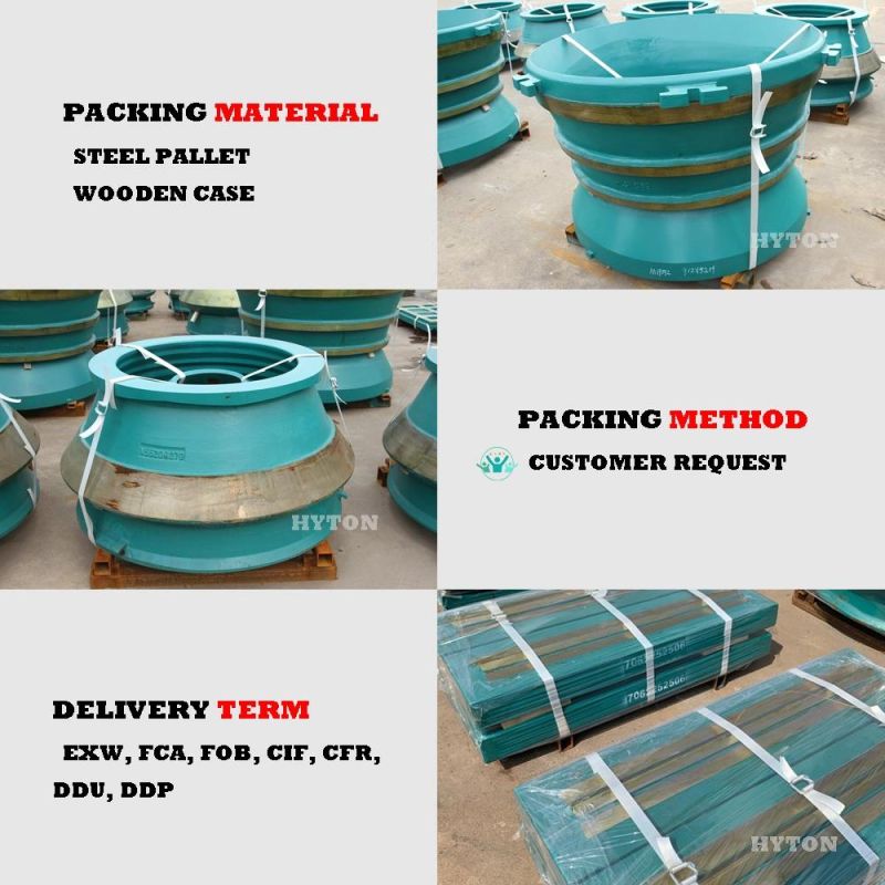 China Foundry Manganese Steel Casting Parts Mantle Concave for Telsmith Kpi Jci Crusher Wear Liners