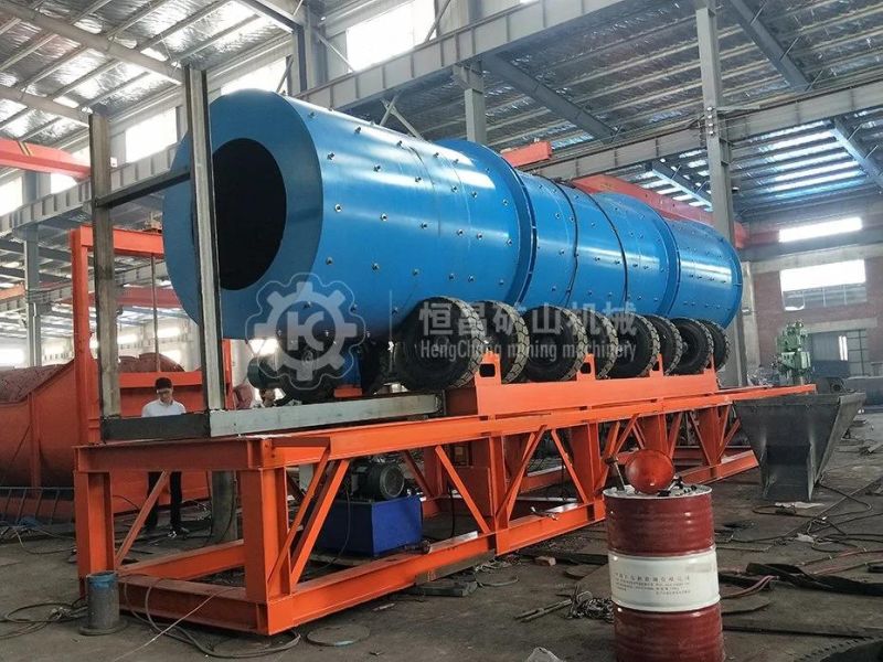 Gold Trommel Scrubber Washing Machine for 100 Ton Alluvial Gold Washing Plant to Cleaning The Mud and Dust