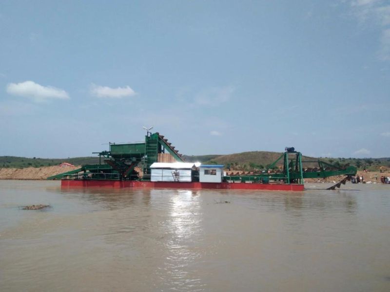 250m3/Hour Bucket Chain Diamond Developing Dredger for Sales in Central Africa