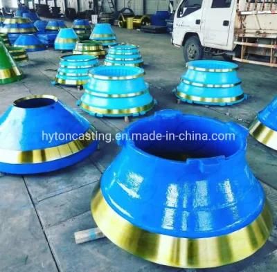 Terex Pegson 1000 Maxtrak Cone Crusher Spare Wear Parts Mantle and Concave with Mn13%, ...