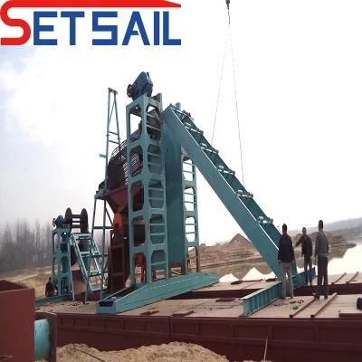 Diesel Engine Generator Sets Bucekt Chain Reservoir Gold Mining Machinery