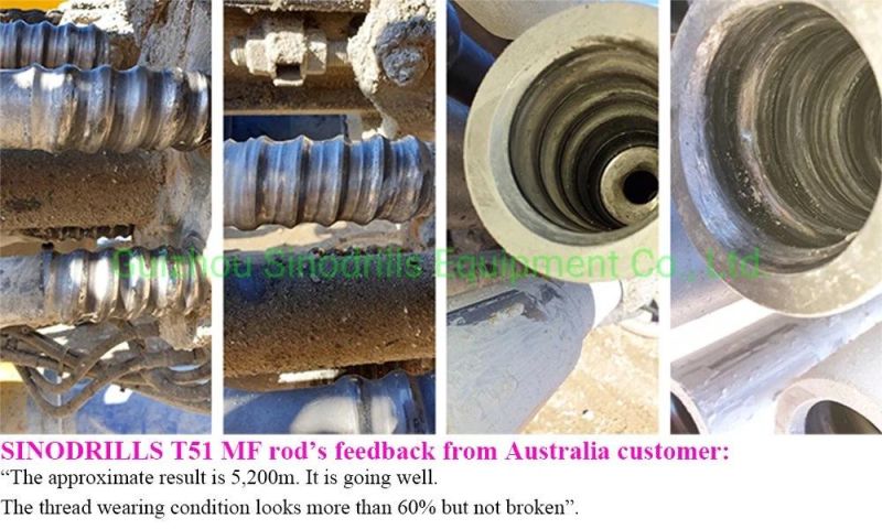3050mm T38 Rock Drilling Mining Drill Rod Mf Drill Rods