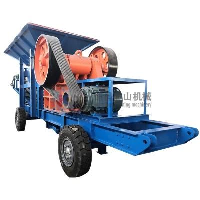 Mining Crushing Machine Mobile Stone Portable Jaw Crusher for Gold Mining Equipment