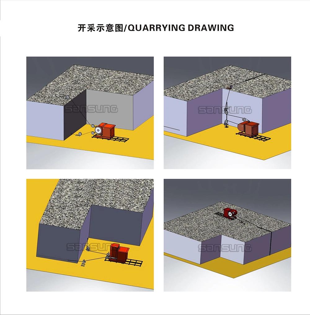 Diamond Wire Saw Cutter for Marble Granite Quarry Cutting
