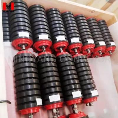 Impact Roller with Natural Rubber Disc for Conveyor Belt System