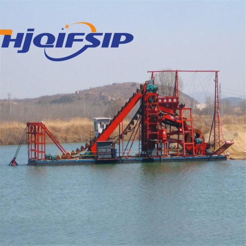 150m3/H Capacity Gold Chain Bucket River Gold Boat for River Gold /Mining