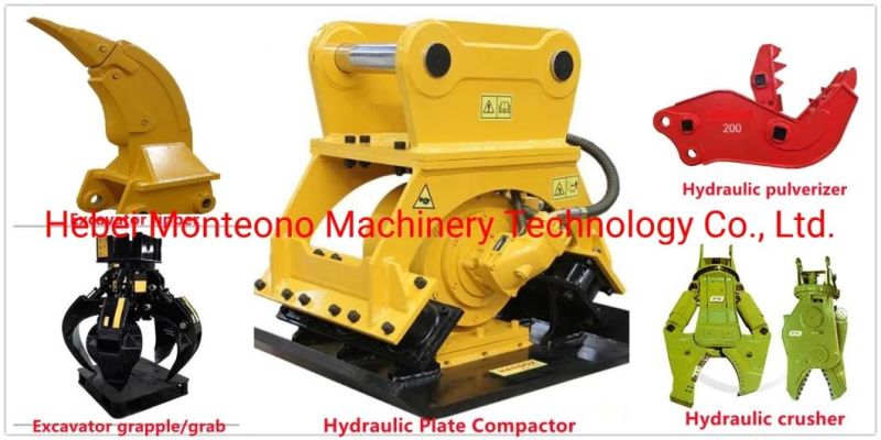 Excavator Attachment Rock Broken Steel Cutting Hydraulic Crusher Pulverizer