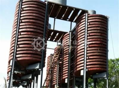 High Recovery Mining Machine Gravity Spiral Chute Separator for 0.3-0.02mm Tin Chrome Ore