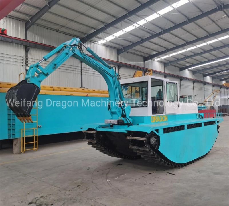 Dragon Strong Marine Steel Construction Amphibious Excavator with Track