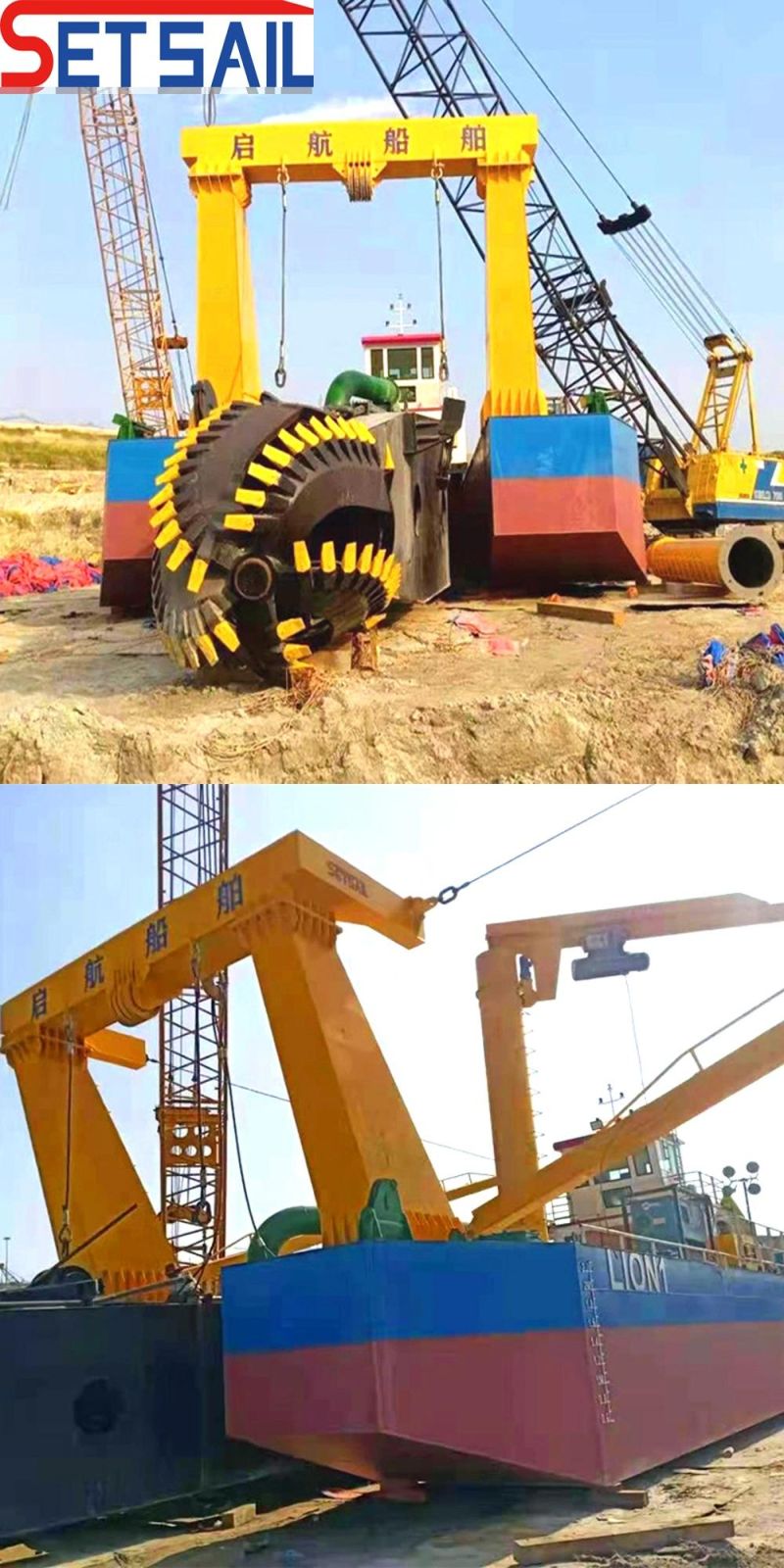 High Efficiency Diesel Engine Cutter Sand Dredger with Cutter Head