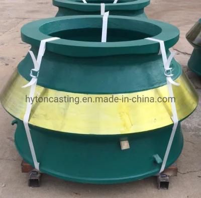 OEM Foundry Mn18cr2 Mantle Concave Bowl Liner Casting Suit Nordberg Cone Crusher Wear ...
