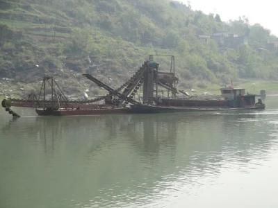 Deal Capacity 100 M3/Hour Bucket Chain Sand Dredger for River and Lake Dredging